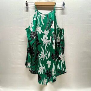 Worthington Floral Hankerchief Hem Tank Women's Petite Medium Sleeveless NWT